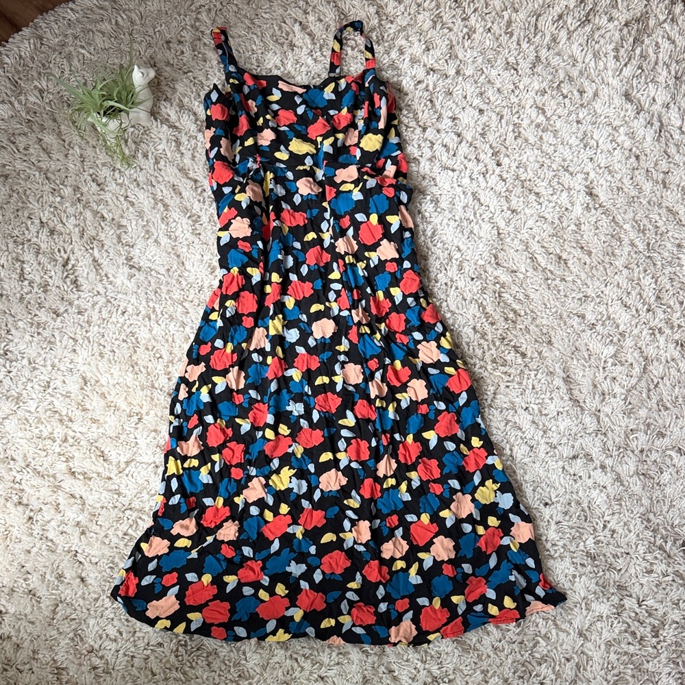 Colorful Floral Flowy Flower Long Maxi long petite pocketed spring fashion Dress - Picture 2 of 7